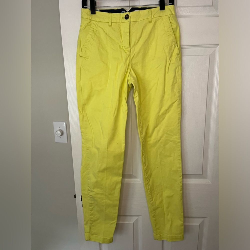 Boden Neon Yellow Straight Leg Dress Pants- Women 4